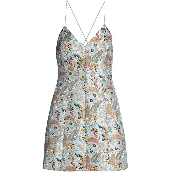 Alice + Olivia NWT RARE Tayla Jacquard Paisley Mini Lantern Dress Women’s 14 - Picture 13 of 16